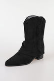 Fringe ankle boots