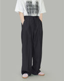 Siven two-tuck wide slacks