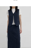 Beth Stripe V-neck Vest