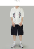 Potem collar short sleeve cardigan