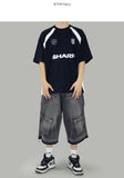 Block overfit short sleeve tee