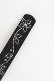 Leather studded flower belt