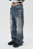 Flare Embo Washed Jeans