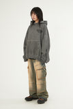 Franken incision pigment cargo denim pants