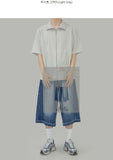 Kamen short sleeve knit zip-up