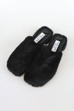 Lumpy fur mule shoes