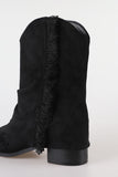 Fringe ankle boots