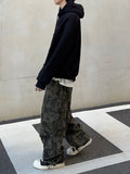 Rough Painted Cargo Banding Pants