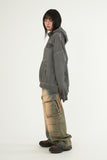Franken incision pigment cargo denim pants