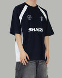 Block overfit short sleeve tee