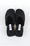 Lumpy fur mule shoes