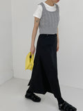 Cable Square Neck Knit Vest