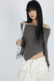 Shell unbalanced off knit