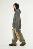 Franken incision pigment cargo denim pants