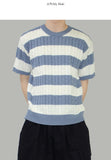 Brine round neck striped knit