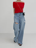 662 Three Cut Brush Long Wide Denim