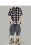Swallow short-sleeved check shirt