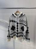 Argyle Hooded Knit