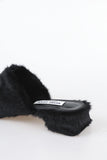 Lumpy fur mule shoes