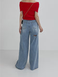 662 Three Cut Brush Long Wide Denim