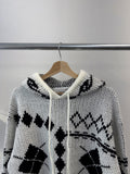 Argyle Hooded Knit