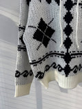 Argyle Hooded Knit