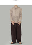 Net overfit collar shirt
