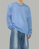 Os punching see-through knit