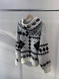 Argyle Hooded Knit