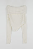 Shell unbalanced off knit