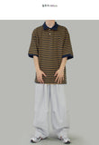 Connie overfit striped short sleeves