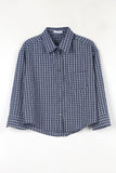 Check crop midi shirt