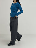 [unisex] Double Tuck Banding Wide Slacks