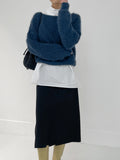 Leaf Boatneck Crop Knit