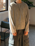 Square neck knit long sleeve