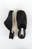 Lumpy fur mule shoes