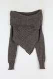 Shell unbalanced off knit