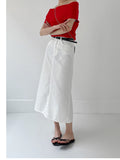 Slab H-line Banding Long Skirt