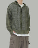 Pico Grunge Mesh Hooded Zip-Up