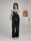 [non-fade] Frill Selvedge Bustier Sleeveless