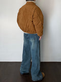 High-Neck Angora Knit Zip-Up