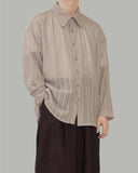 Net overfit collar shirt