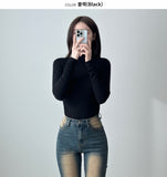 Turtleneck Collar Long Sleeve