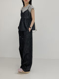 [non-fade] Frill Selvedge Bustier Sleeveless