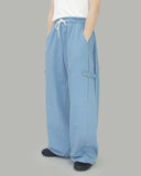 Navel button balloon pants