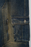 Square Pocket Wide Denim