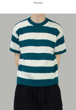 Brine round neck striped knit