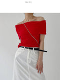 [summer] Margaret off-shoulder sleeveless knit