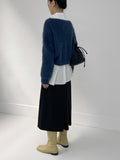 Leaf Boatneck Crop Knit