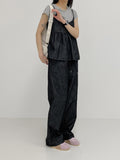 [non-fade] Frill Selvedge Bustier Sleeveless